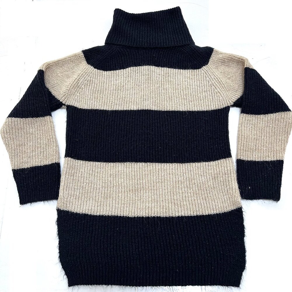 Zara Girls 11 12 years Striped Knit turtleneck sweater